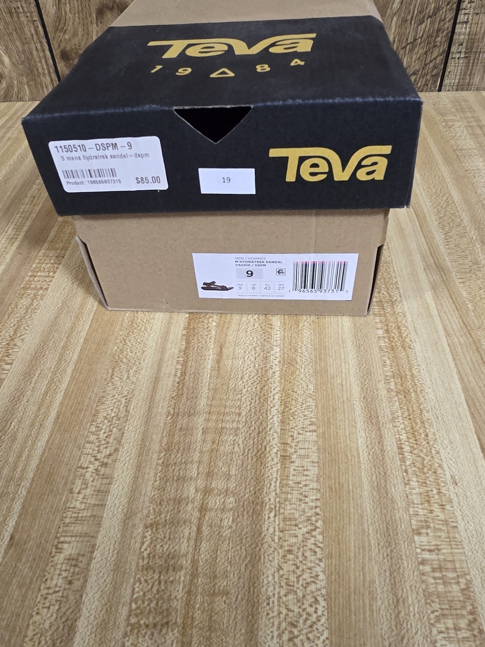 Teva Brown and Black Men's Hydratrek Sandals Size 9 - Picture 3 of 8